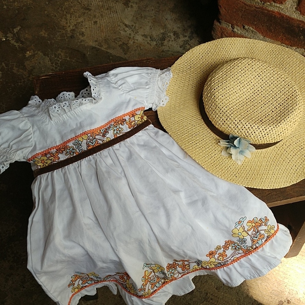 American girl doll dress with hat